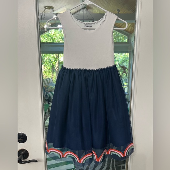 Pippa & Julie Navy Tutu Tank Dress Size 7 - Picture 1 of 5